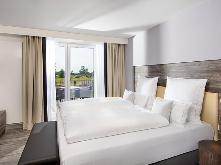 Doppelbett mit wunderschöner Aussicht